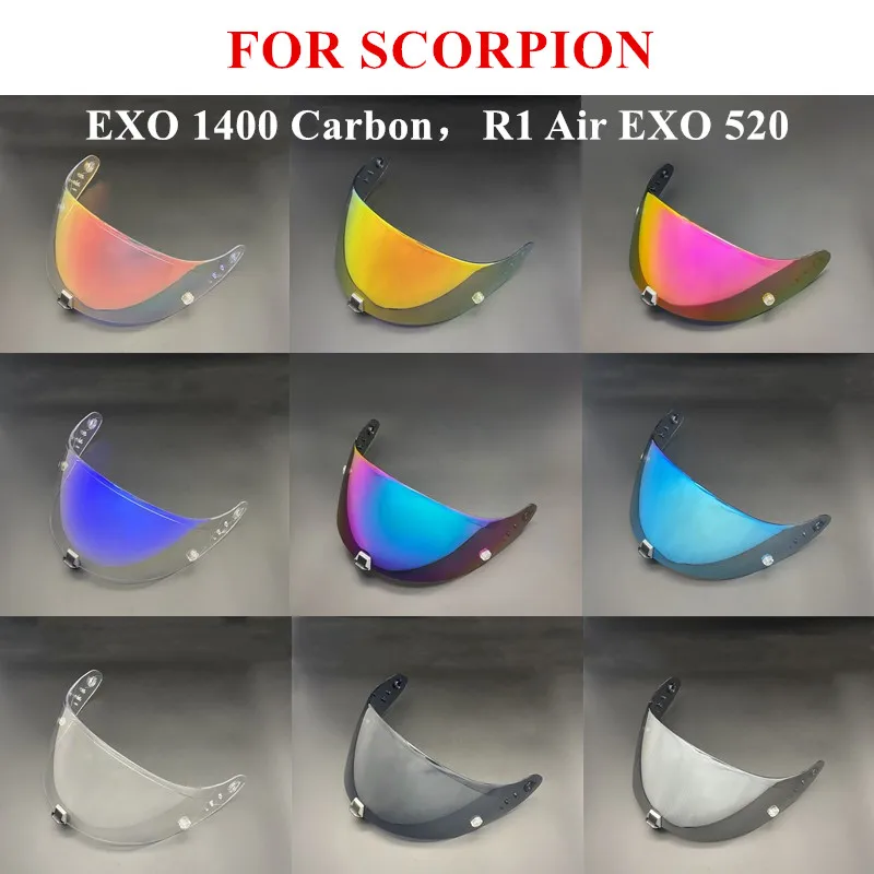 

EXO 520 Helmets Visor For Scorpion Exo 1400 Carbon, R1 & EXO 520 Motorcycle Helmet Lens Visor Plating Uv Protection Faceshield