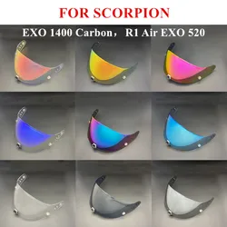 EXO 520 Helmets Visor For Scorpion Exo 1400 Carbon, R1 & EXO 520 Motorcycle Helmet Lens Visor Plating Uv Protection Faceshield