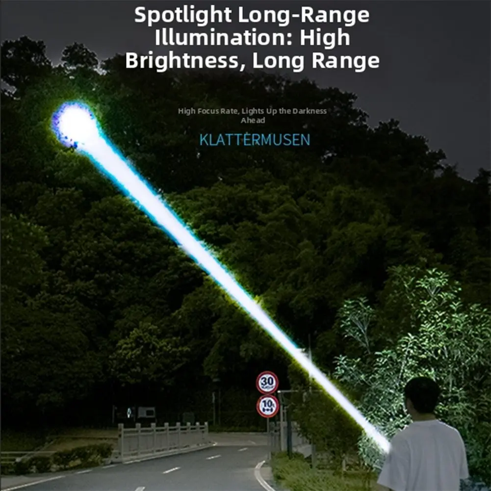 For Night Hiking Magnetic Flashlight Waterproof Aluminum Flashlight 18350 Lithium Battery Aluminum Alloy Shell