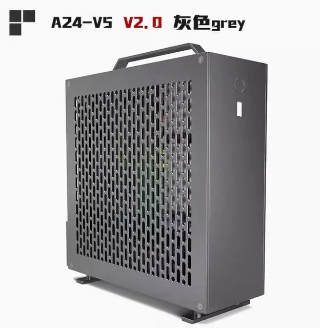 2024 New Spot L-z-m-od Mini A24-V5 2.0 Dual Slot Single Display 1u Power Supply Itx Chassis Double-sided ChamferingHot sales