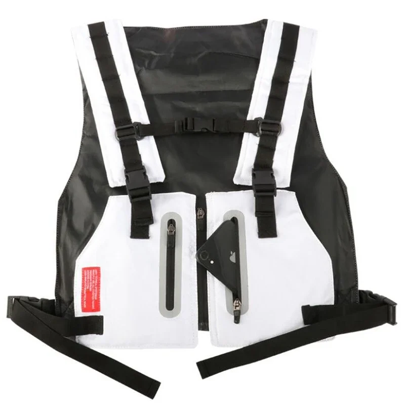 

Reflective Outdoor Sport Vests Men 2020 Adventure Multifunction Breathable Tactical Pocket Utility Vest Streetwear Hunting Bag