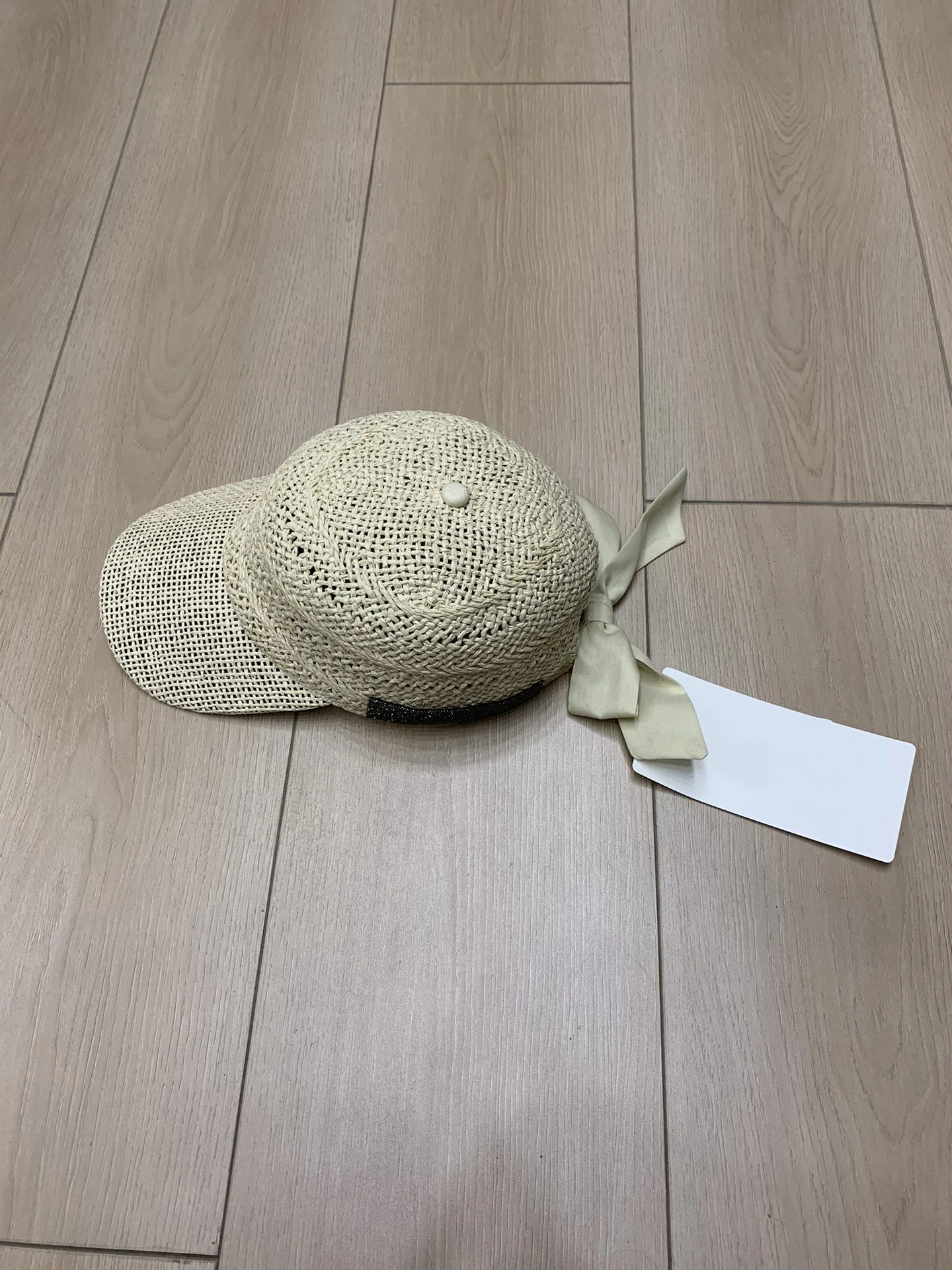 Spring And Summer Sun Hat Bow Duck Tongue Sun Protection Sun All-Match Beach Summer Cool Temperament Straw Hat Women