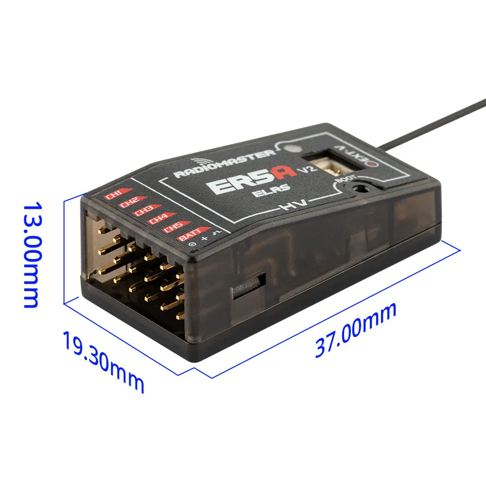 IN Stock Radiomaster ER5A V2.0 5CH 2.4GH ExpressLRS External Antenna PWM Receiver