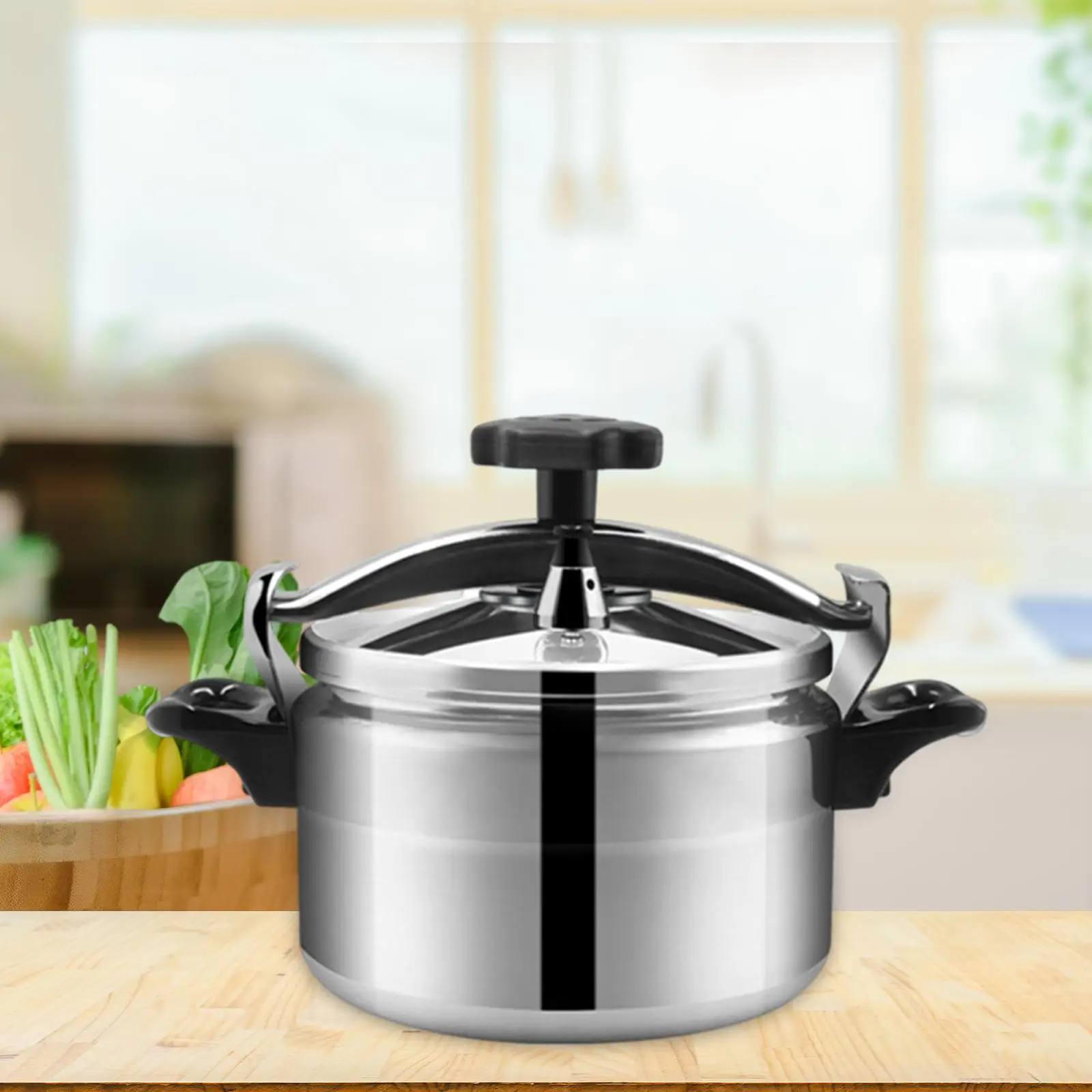 

Aluminum Pressure Cooker with Secure Knob Quickly Cooking 9L Induction Cookware