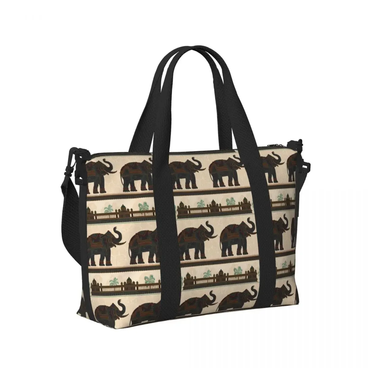 

Elephant Beach Travel Bag Large Capacity Tote Bags for Gym Yoga Women Shopping Duffle Shoulder Bag