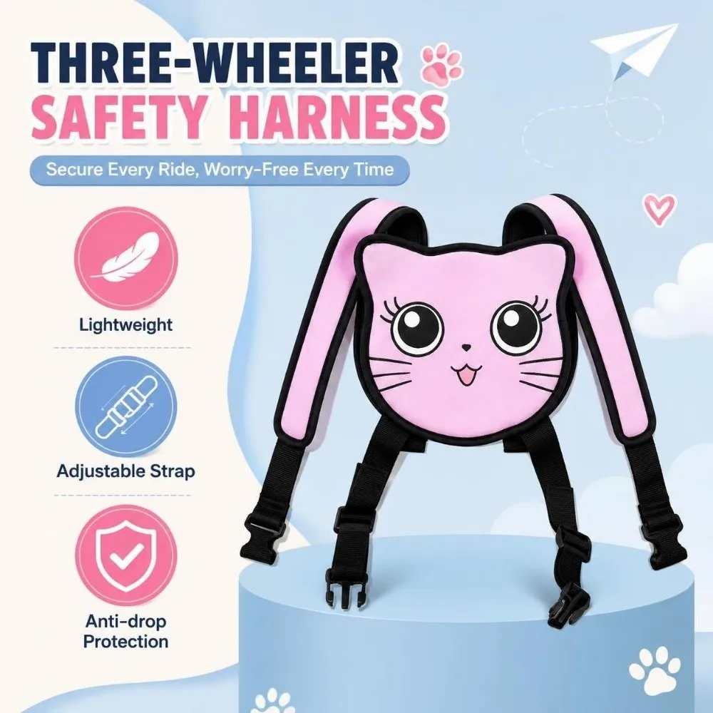 Cartoon Child Seat Belt Adjuster Adjustable Strap Cute Car Seat Belt Adjustment Holder Anti-drop Protection Durable
