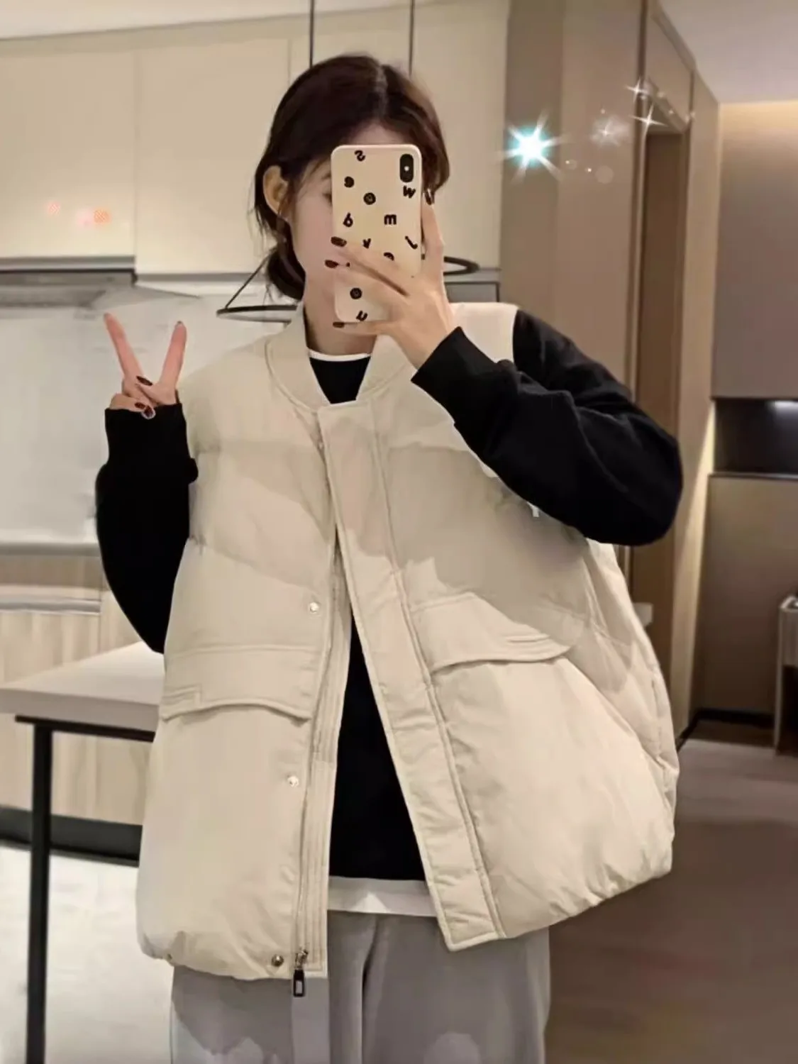 

Теплый хлопковый жилет женский, модель 2026 года, новая коллекция осень-зима, маленький размер, европейский товар, верхняя одежда, куртка-жилет, внешний слой