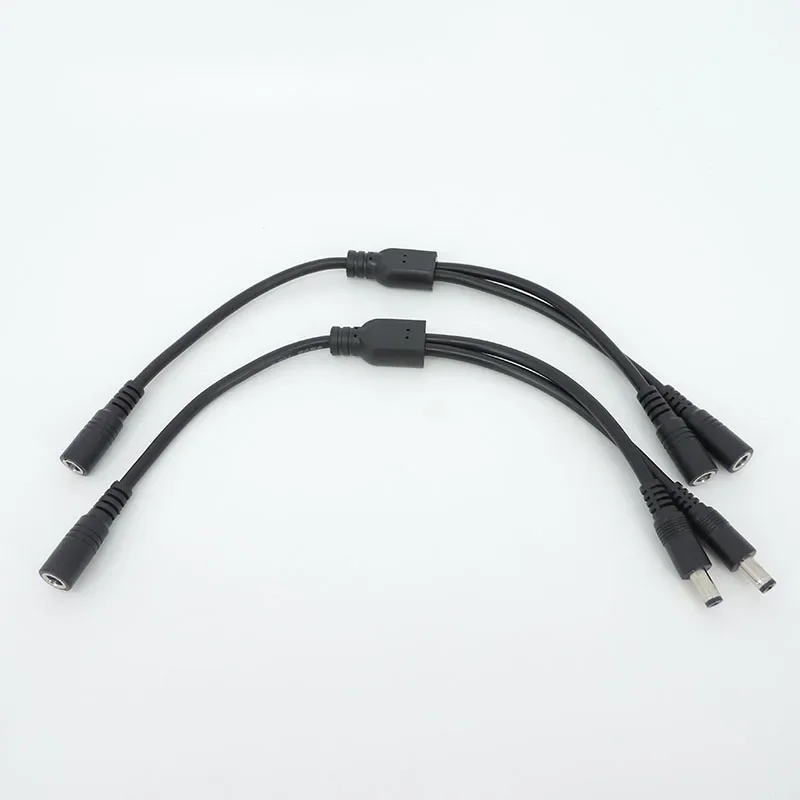 DC 2 way Splitter 1 female to 2 female male Power supply connector Cable 19V 24 12v adapter Plug cord extension wire 5.5x2.1mm t