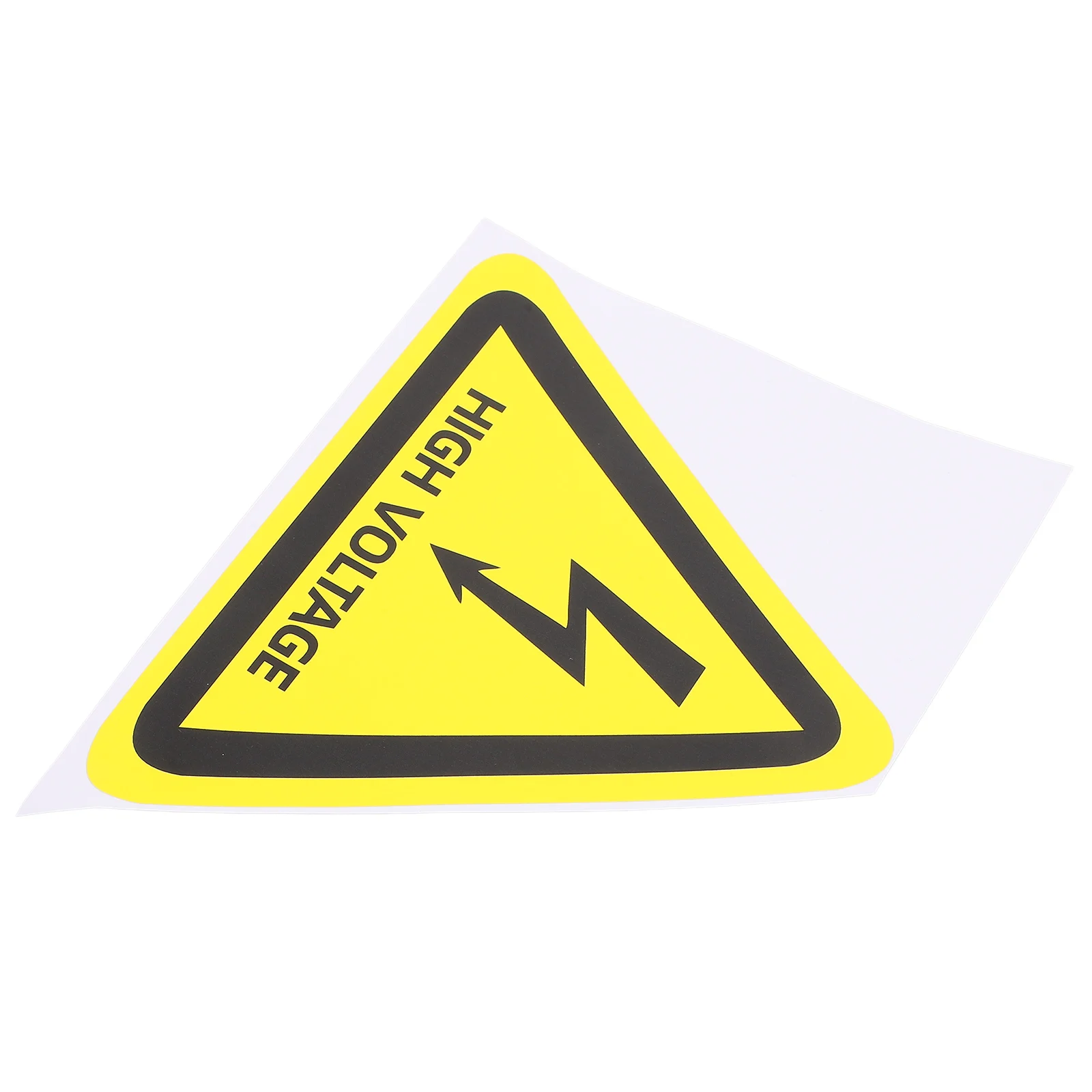 6 Inch High Voltage Safety Sticker Yellow Triangle Warning Sign Labels Self Adhesive Electric Panel Caution Traffic Safety