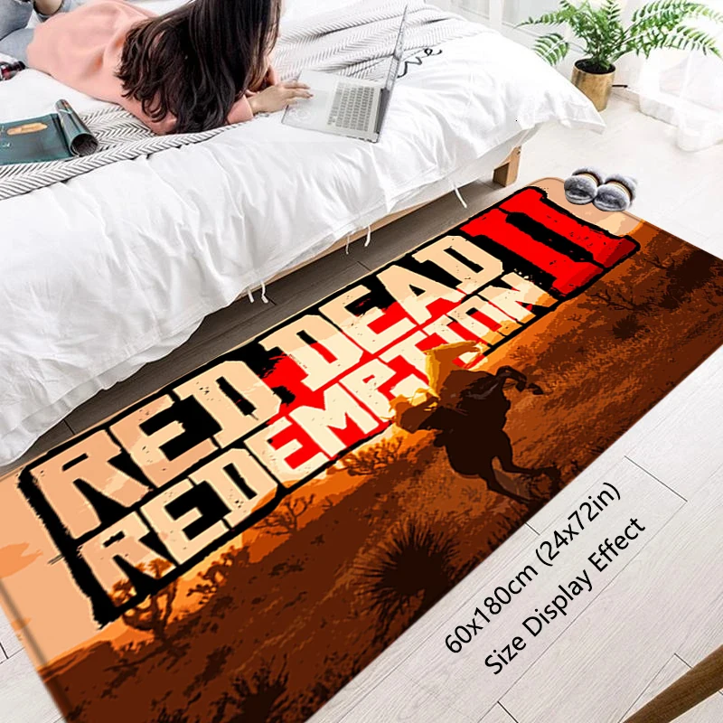 Interior Doormat Soft Carpet Living Room Rugs Red dead redemption 2 Foot Carpets Bathroom Rug Floor Mats Non-slip Hallway Mat