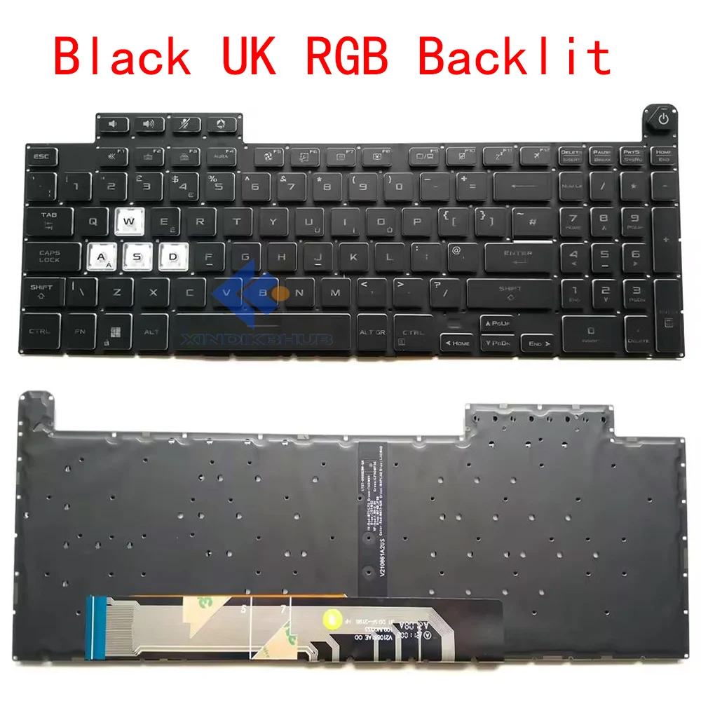

XIN-UK RGB Backlit Laptop Keyboard For ASUS TUF 3 Gaming F15 FA507 FA507R FX507 FX507ZC FX517 FX517Z FX707 FX707Z FA707 UK