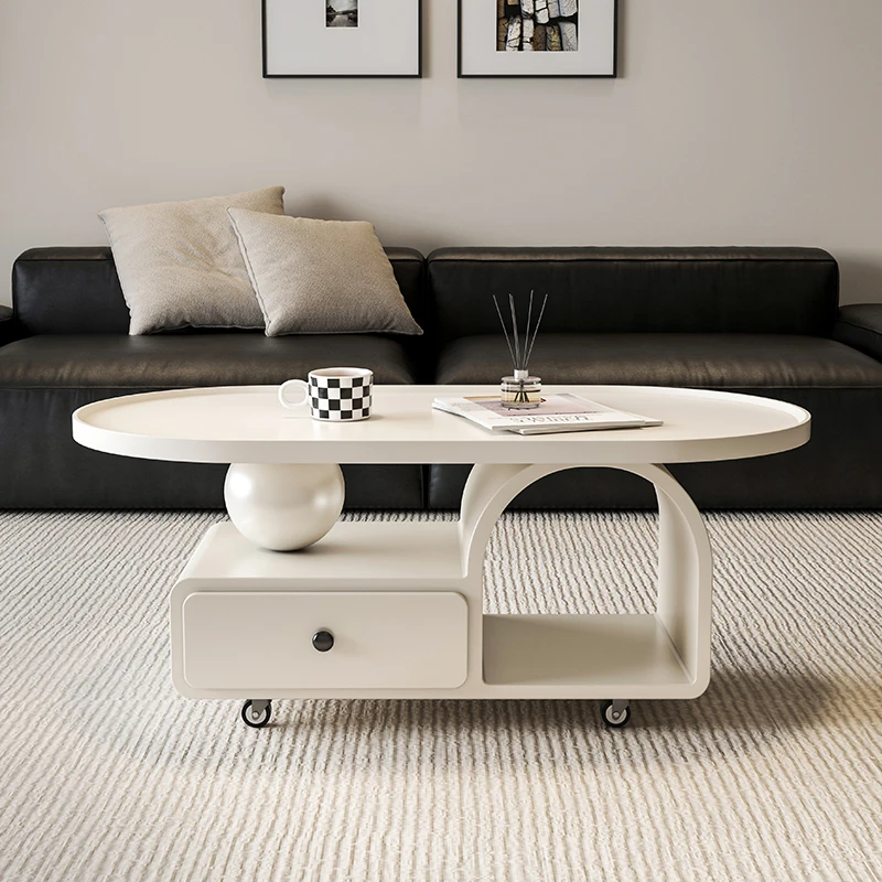 

Premium Aesthetic Coffee Table Elegant Luxury Glam Simple Side Table Nordic Space Saving Home Decor Living Room Furniture