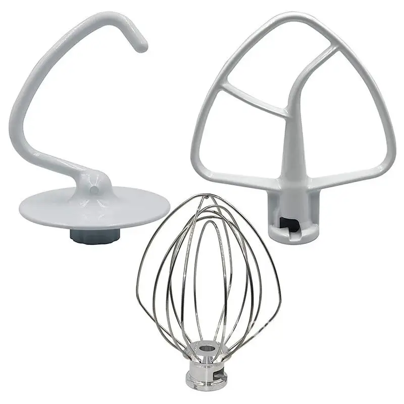 Mixer Kit For KSM150 Includes Dough Hook Wire Whip And Coated Flat Beater, 3 Pieces Stand Mixers Repair Set Compatible