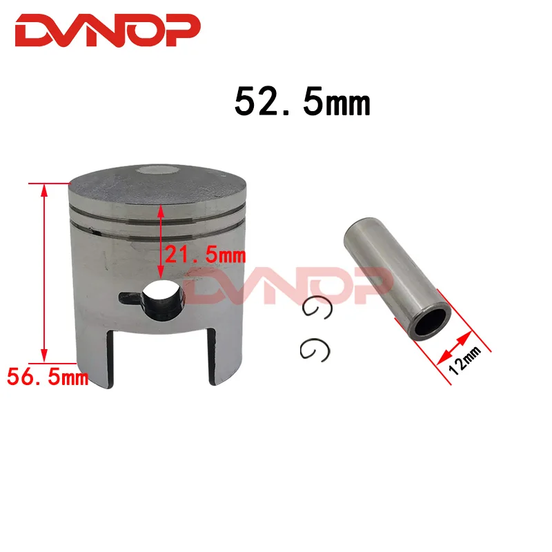 Cylinder Diameter 52.5 mm Suitable for Suzuki two-stroke Scooter AG100 V100 Motorcycle Piston kit piston ring