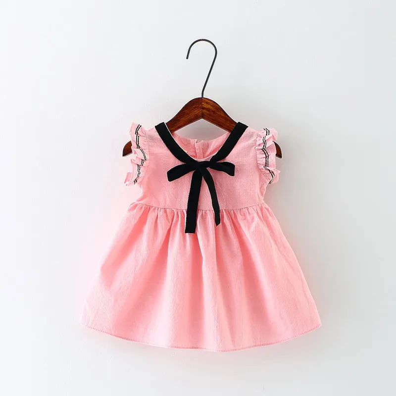 

2024 Summer Girl Baby's Clothes Dress for 1 year Baby's Birthday Clothing Infant Girls Bow Casual Dresses Toddler dress