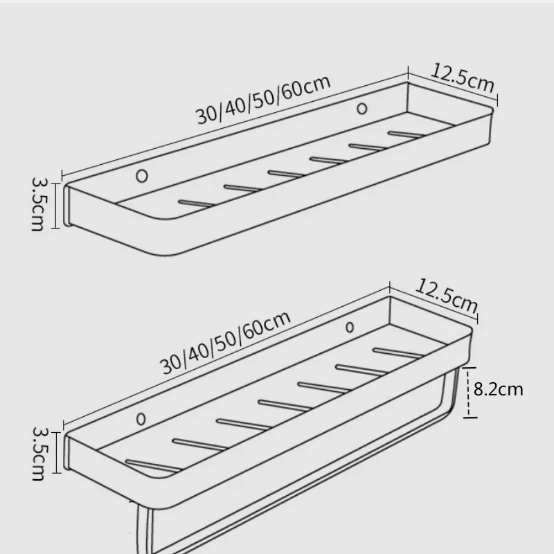 Kitchen Shelf  Aluminum Wall-Mounted Square Shampoo Shelf Cosmetic Shelves Kitchen Nets Shelf Storage Rack Organizer Rack