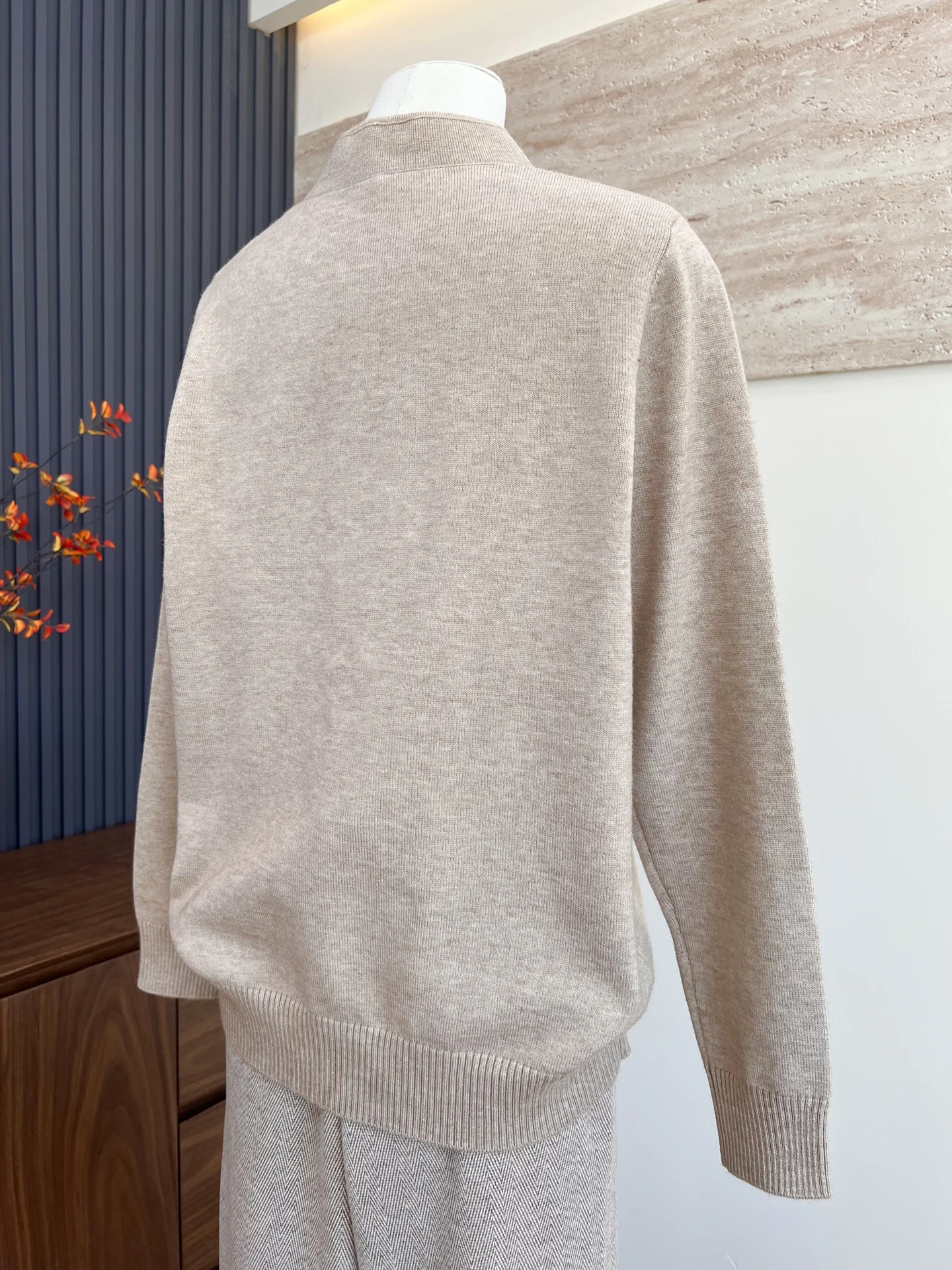 

Faionable Embroidered Long Sve Knitwear Mommy Sle Autumn Winter Flag Robe Collar Top for Middle Aged And ly Women