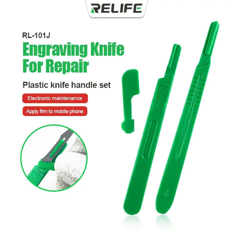 RELIFE RL-101J Plastic Knife Handle Set Engraving Knife for Repair Electronic Maintenance, Apply Film to Mobile Phone