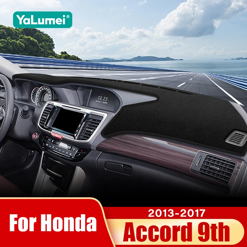 Para Honda Accord 9th 2013 2014 2015 2016 2017 Accord 9 cubierta parasol para salpicadero de coche instrumento escritorio almohadilla antideslizante Accesorios