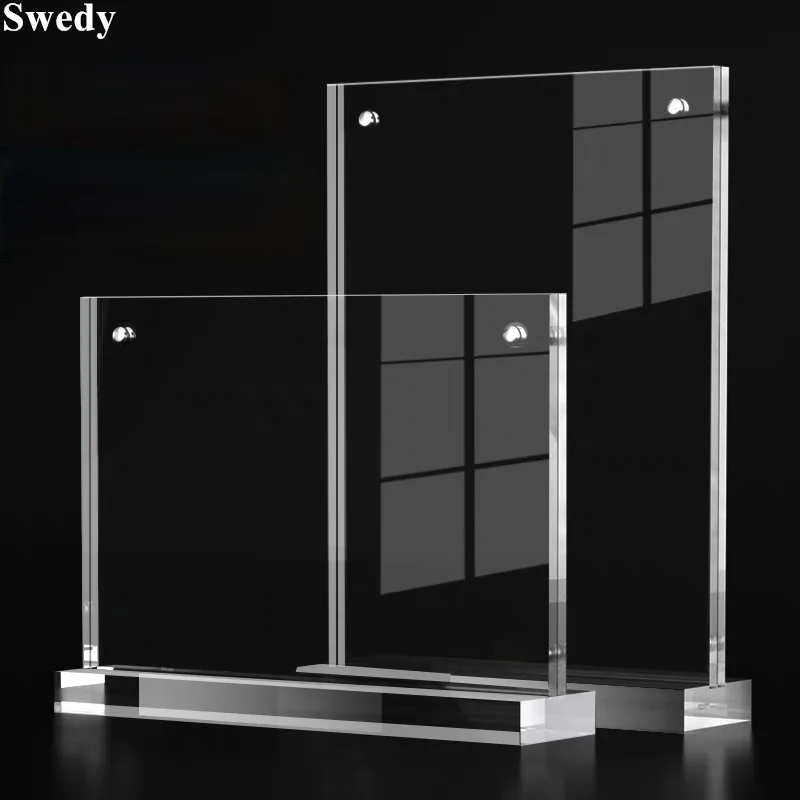

A4 210x297mm Magnetic Acrylic Sign Holder Display Stand 8.5x11 Inches Poster Picture Frame Menu Paper Advertising Display Board