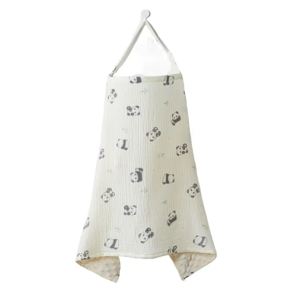 2 in 1 Maternal Nursing Covers Soft Anti-Exposure Breastfeeding Blanket Breathable Cotton Mother's Nursing Apron Outdoor