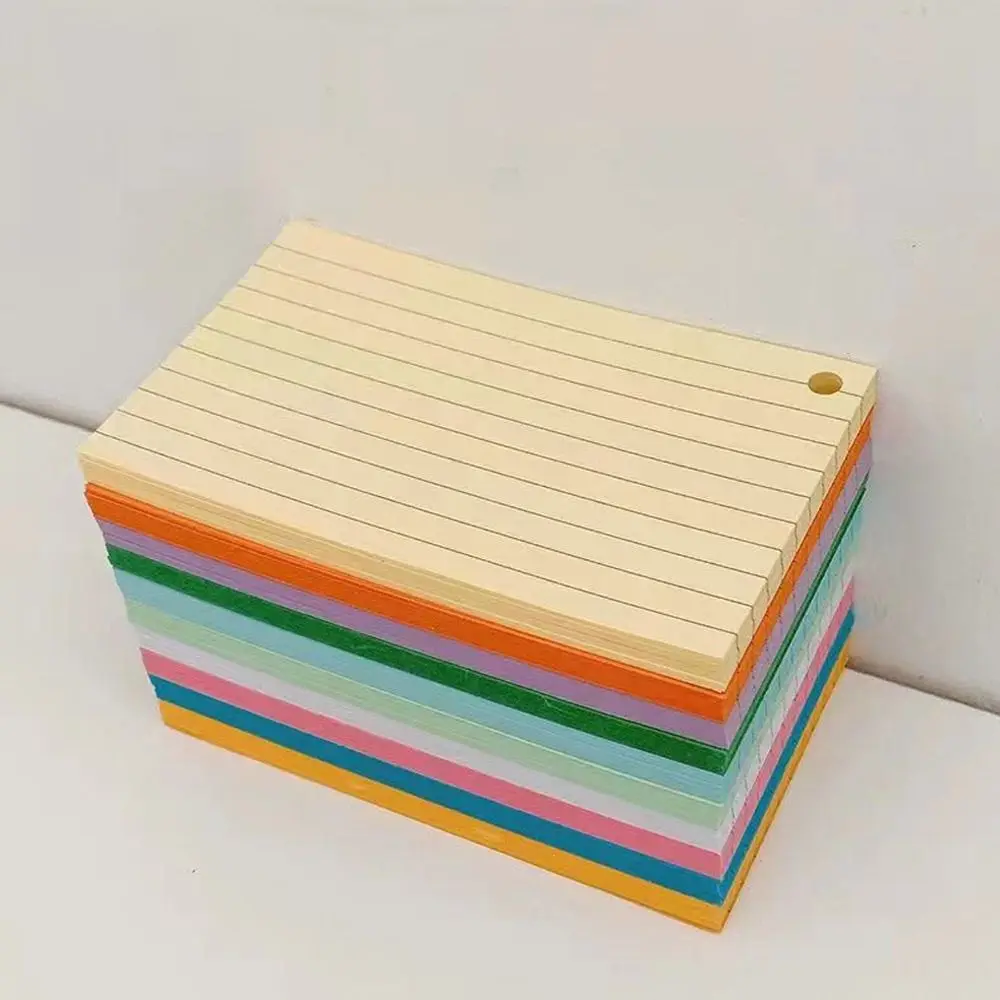 Loose-Leaf Binder Memo Book Portable Horizontal Line Double-sided Flash Cards With Cover Loose-Leaf Index Cards Office