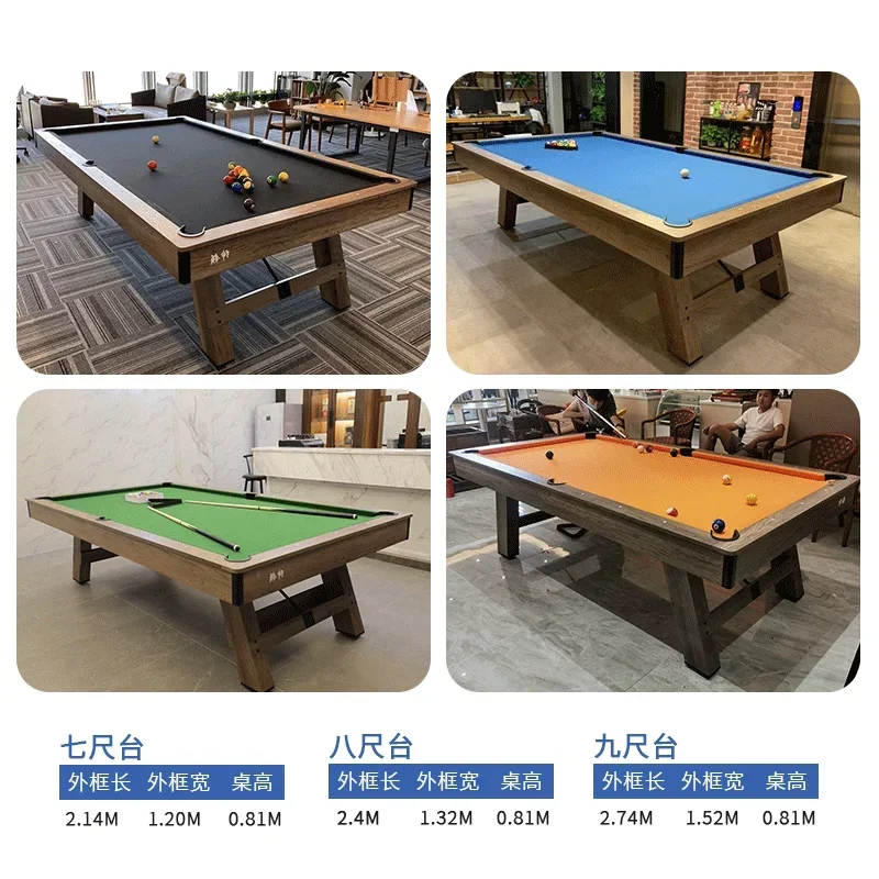 Billiards Table Standard Adult American Black 8 Household Indoor Multifunctional Table Tennis Conference 2-in-1 Table Tennis Tab