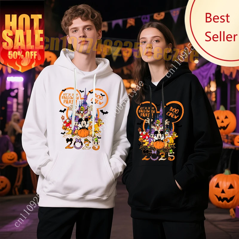 

Mickey Mouse Halloween Party 2025 Graphic Hoodie Unisex Adult Pullover Costume Apparel Spooky Season Outfit