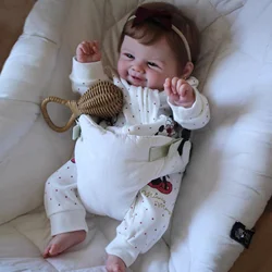 AnjoDoll 18 Inch Vivienne Boy/Girl Full Body Soft Vinyl Doll Painted Reborn Doll With Rooted Hair For Gifts Muñecas Reborn