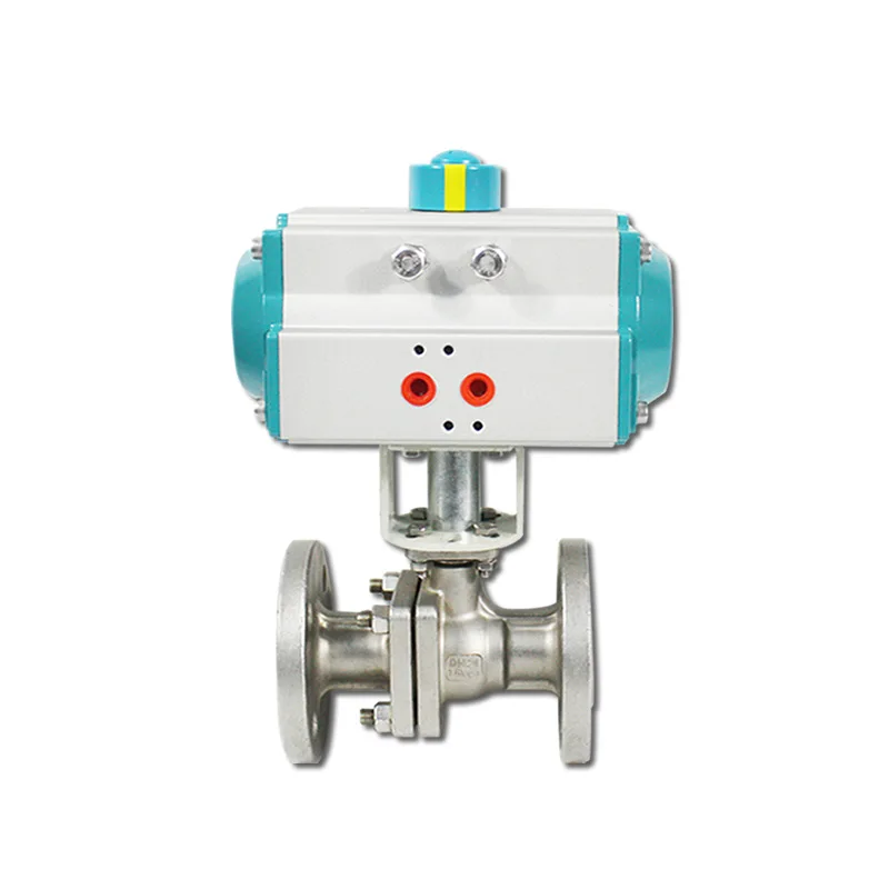 

Pneumatic flanged ball valve stainless steel shut-off valve