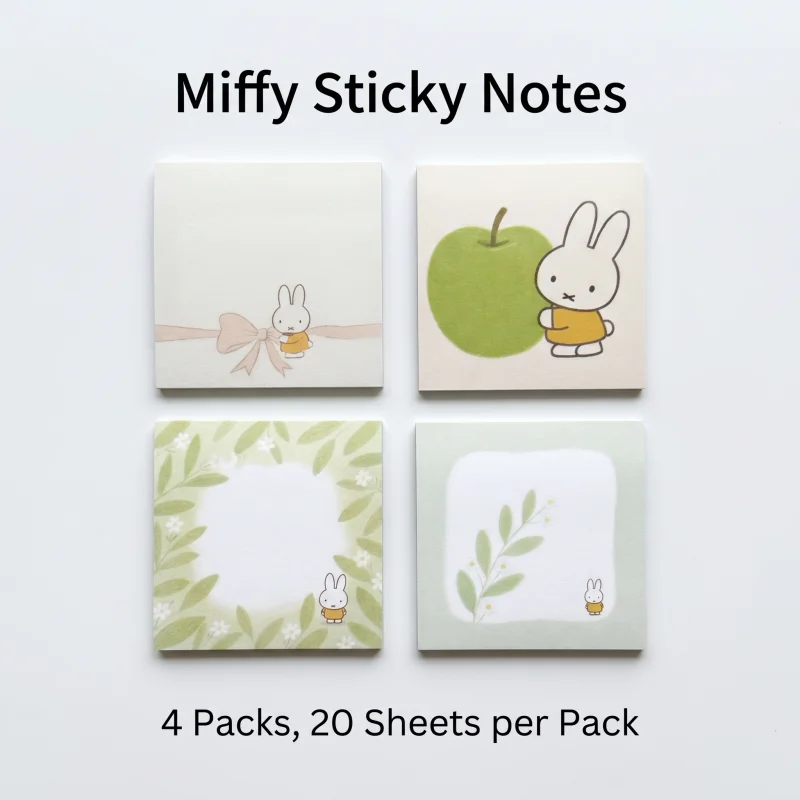 80/320 Sheets Miffy Sticky Notes Kawaii Multi-unctional Student Memo Office Message Notes High Appearance Sticker Gifts