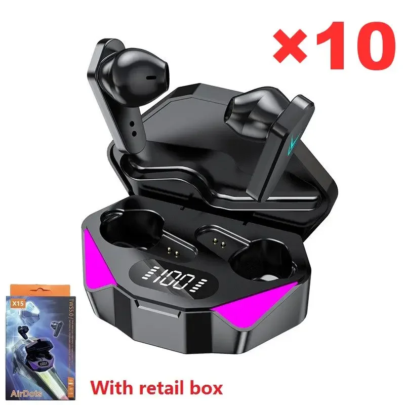 

X15 TWS Earphone Bluetooth Wireless Headphone 65ms Low Latency Earbuds Esport Headset Gamer Hearing Aids With Mic Handfree 10pcs