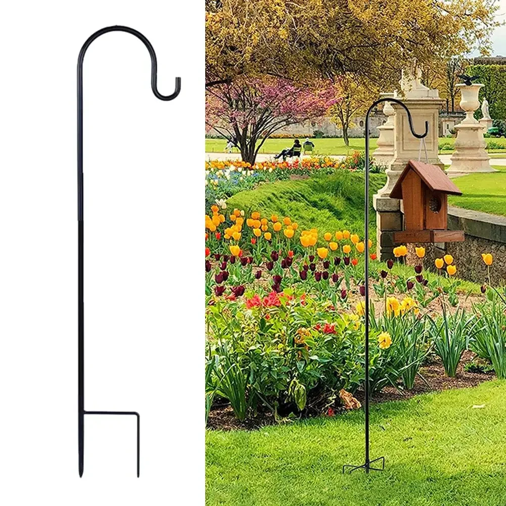 

90/100/120cm Shepherd Hooks Outdoor Garden Hook Plant Stake Stand Hanger Lantern Hooks Outdoor Yard Garden Decor