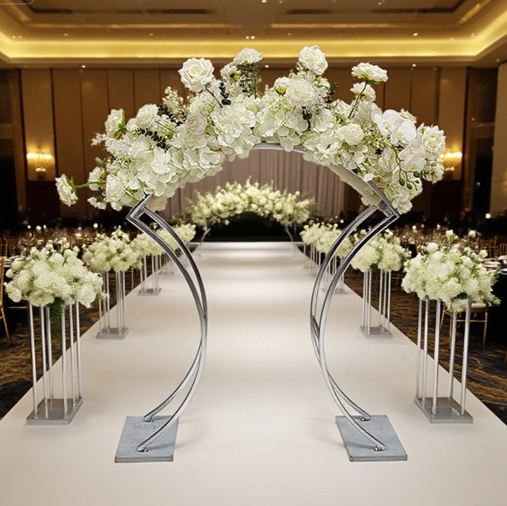 

10 шт., современные золотые/белые/черные/серебряные цветы, свадебное украшение, центральная часть стола, цветочные центральные украшения для свадебного стола