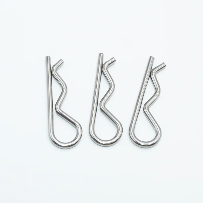 304 Stainless Steel R Type Spring Cotter Pin Wave Shape Split Clip Clamp Hair Tractor Pin Diameter = 1 to 5mm for Repairing Car
