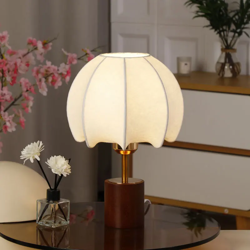 Imagem -02 - Rural Retro Solid Wood Table Lamp Bedroom Bedside Night Lamp Decoração Iluminação