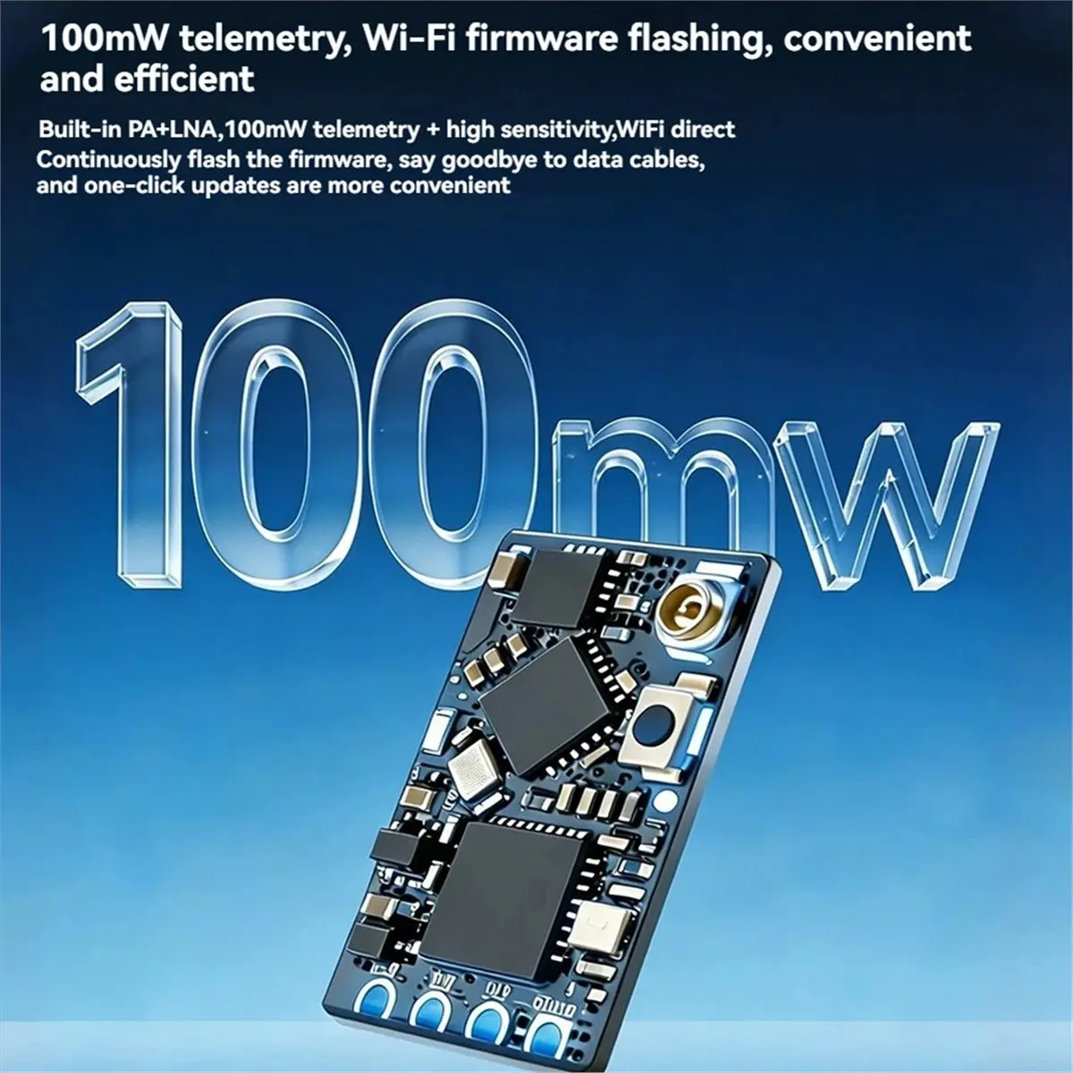ELRS 2.4G Nano Receiver 100mW Built-in PA+ WiFi Firmware Update High-Refresh-Rate Compact Receiver for RC FPV Drone