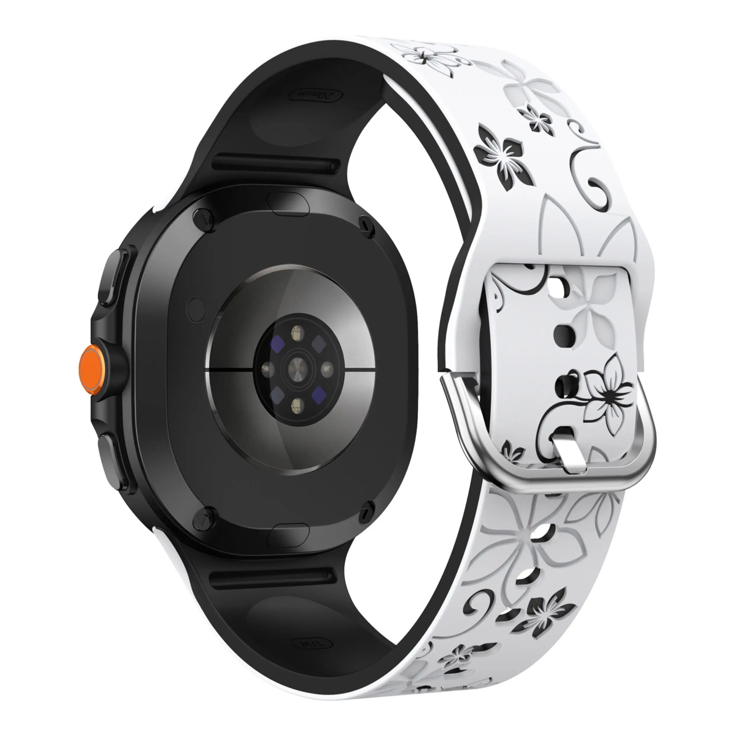 Engraved Band for Samsung Galaxy Watch 9/8/8 Classic Silicone Bracelet Correa Galaxy Watch 7/FE/6/4 Classic/5 Pro No Gaps Strap