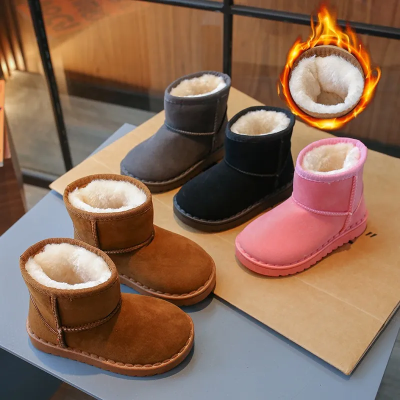 Fashion Children Casual Shoes Girls Boys Cotton Snow Boots Warm Kids Boots Boy Winter Cotton Shoes Sneakers