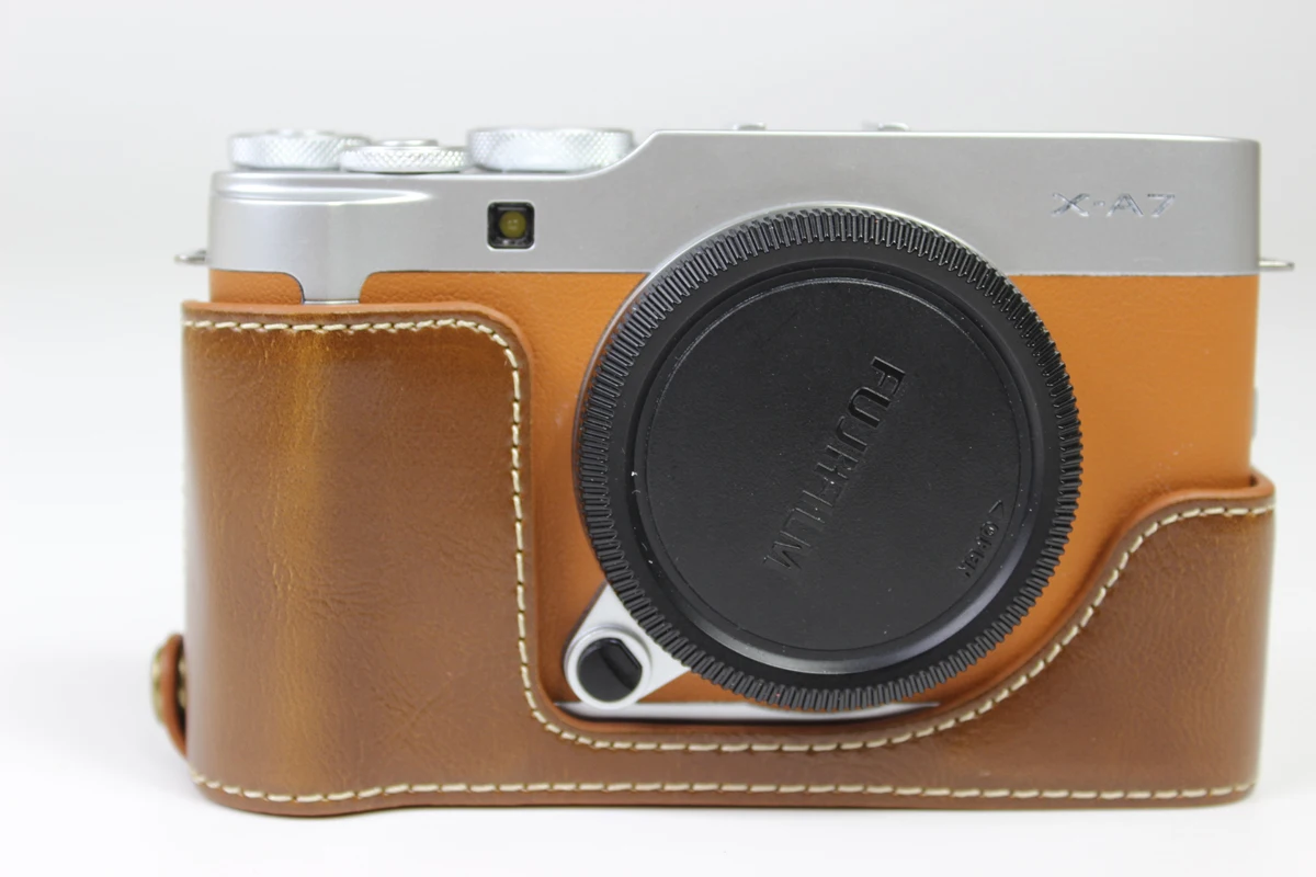 Kamera tasche pu Ledertasche Halbkörper Basis schutz für Fujifilm xa7 xa10 xa20 xa5 xa3 xa2 xm1 Schutz öffnung Boden abdeckung
