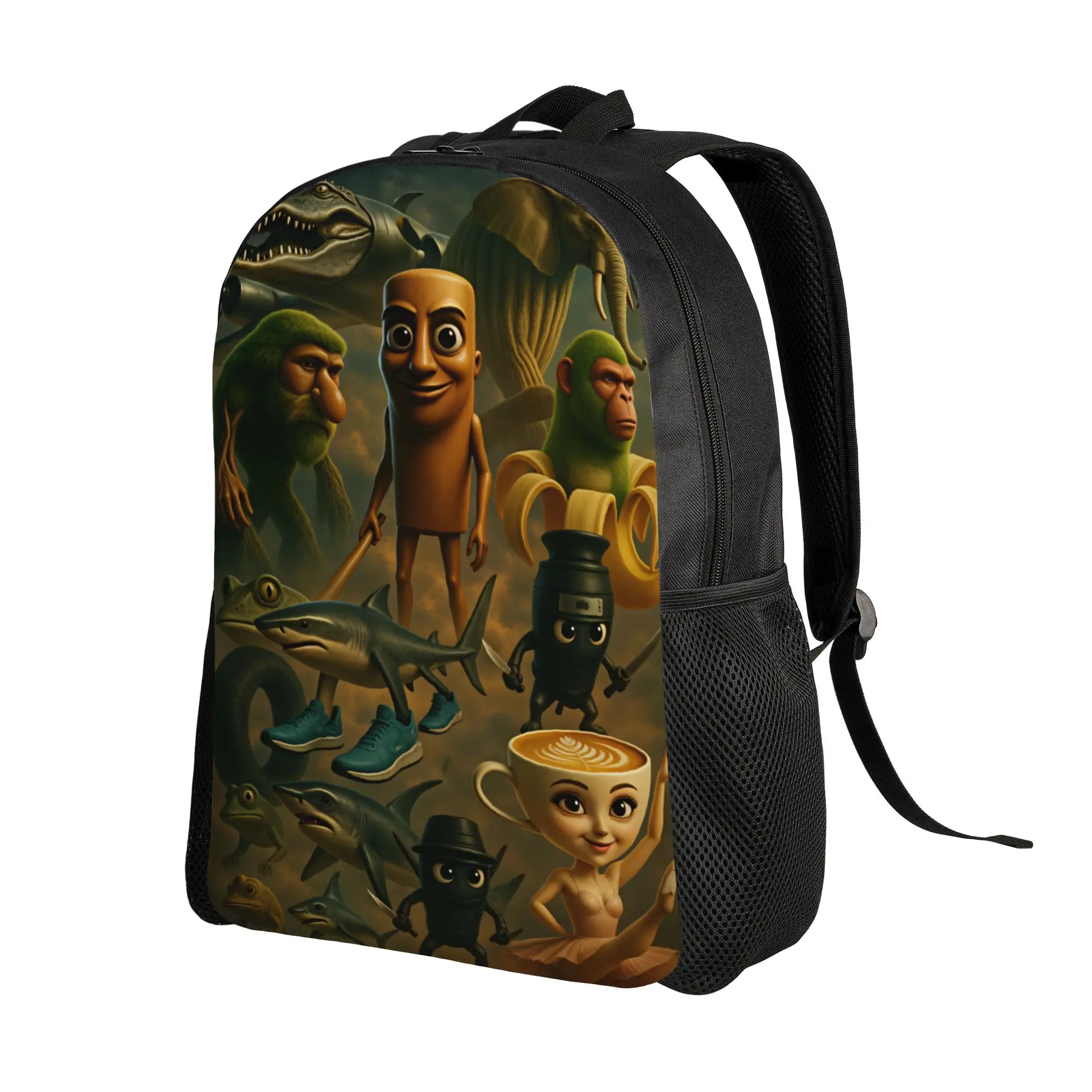 Italian Brainrot  Backpack  Cool Backpacks Boy Girl Travel Large School Bags Colorful Rucksack