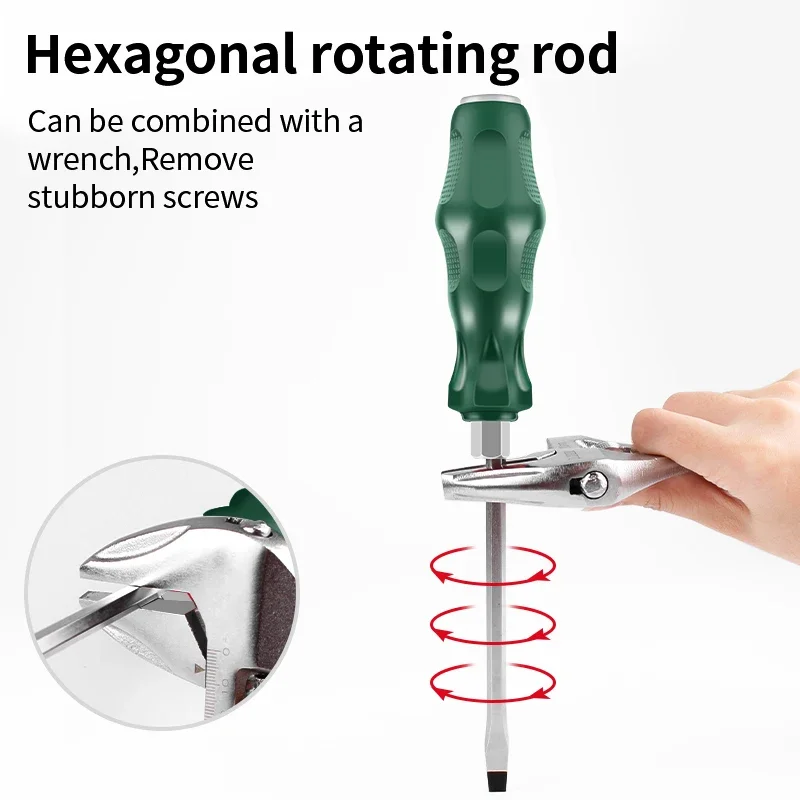 LUXIANZI-Alta Dureza Alongar Chave de Fenda, Bit Magnético para Reparação Automóvel, Ferramenta de Mão, Indústria Knock, Slotted, Phillips, Screw Driver