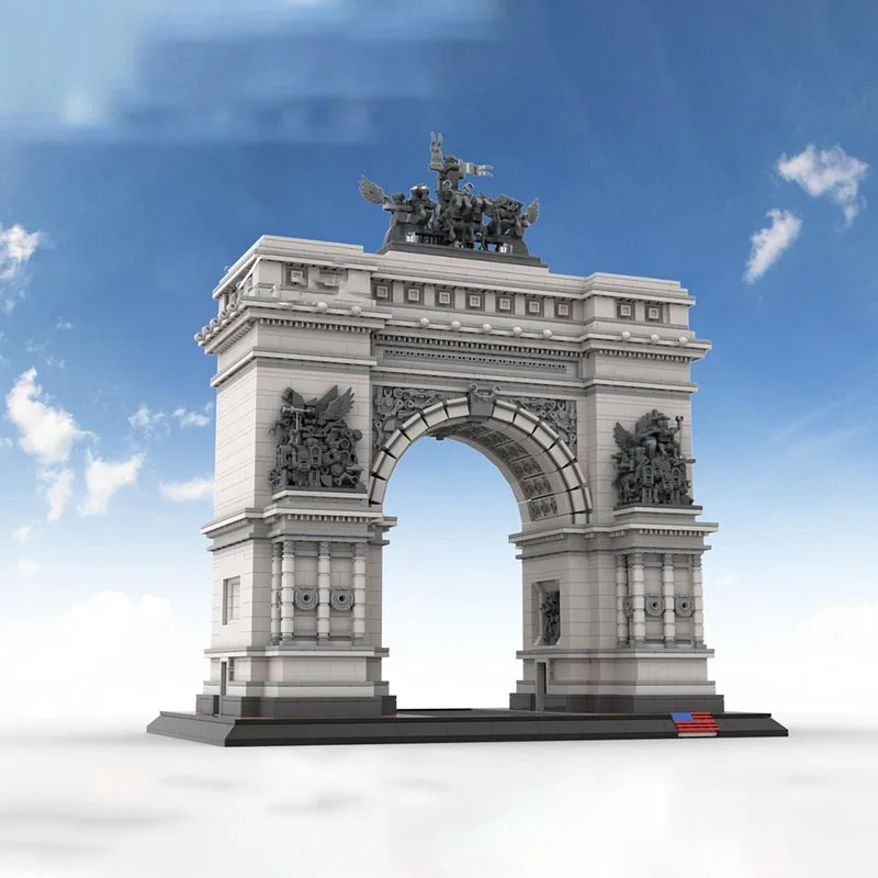 Nuovo prodotto squisito modello di blocchi MOC New York Triumphal Arch tecnologia giocattolo modulare per bambini set di assemblaggio fai-da-te