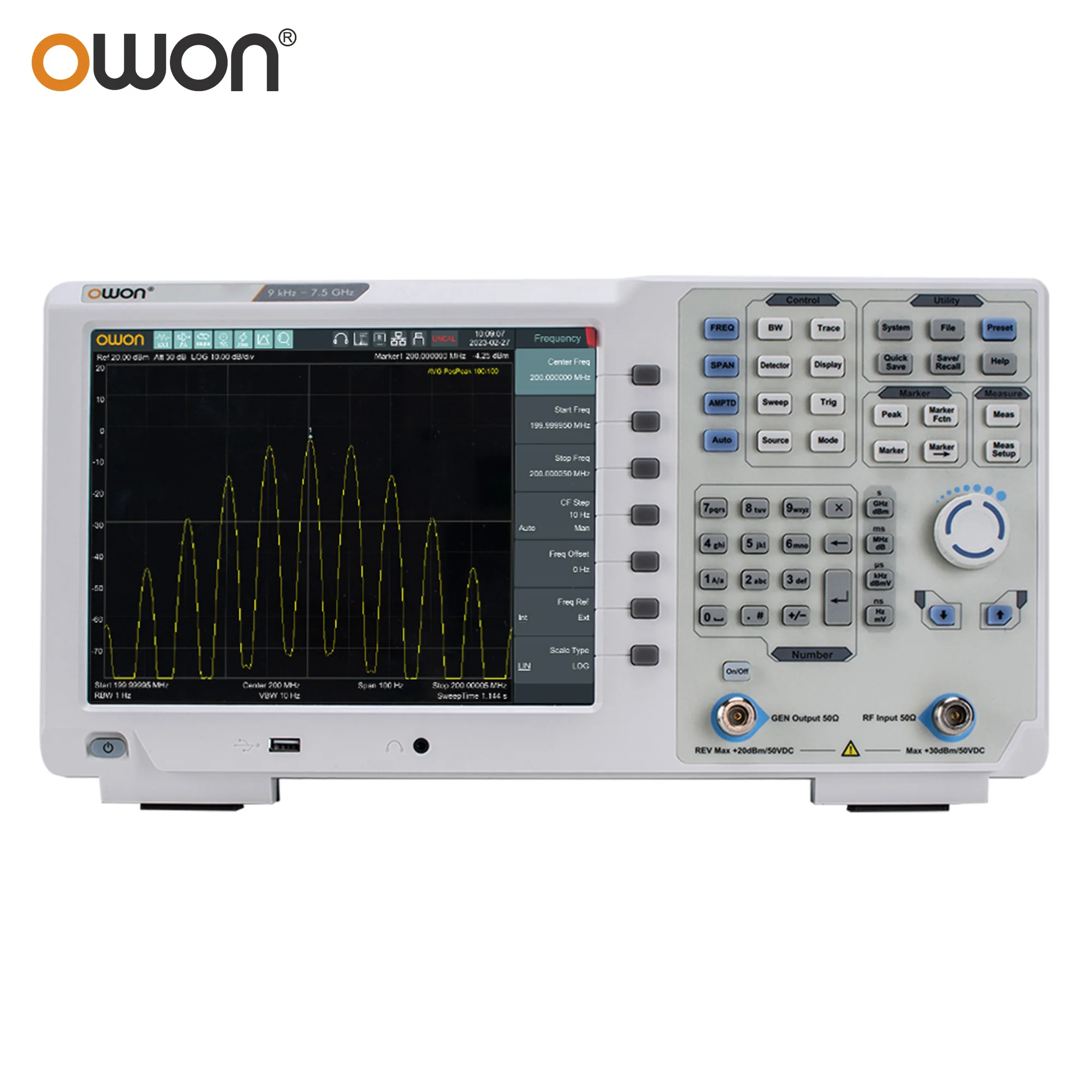 OWON XSA1015P-TG XSA1032P-TG Spectrum Analyzer 9KHz-3.2GHz 1Hz Resolution Multi-touch Screen EMC USB LAN HDMI Tracking Generator