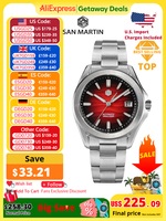 San Martin New Gada Watch 39mm Desert Texture Men Dress Watch NH35 Automatic Mechanical Sapphire Waterproof 100m Luminous SN0129