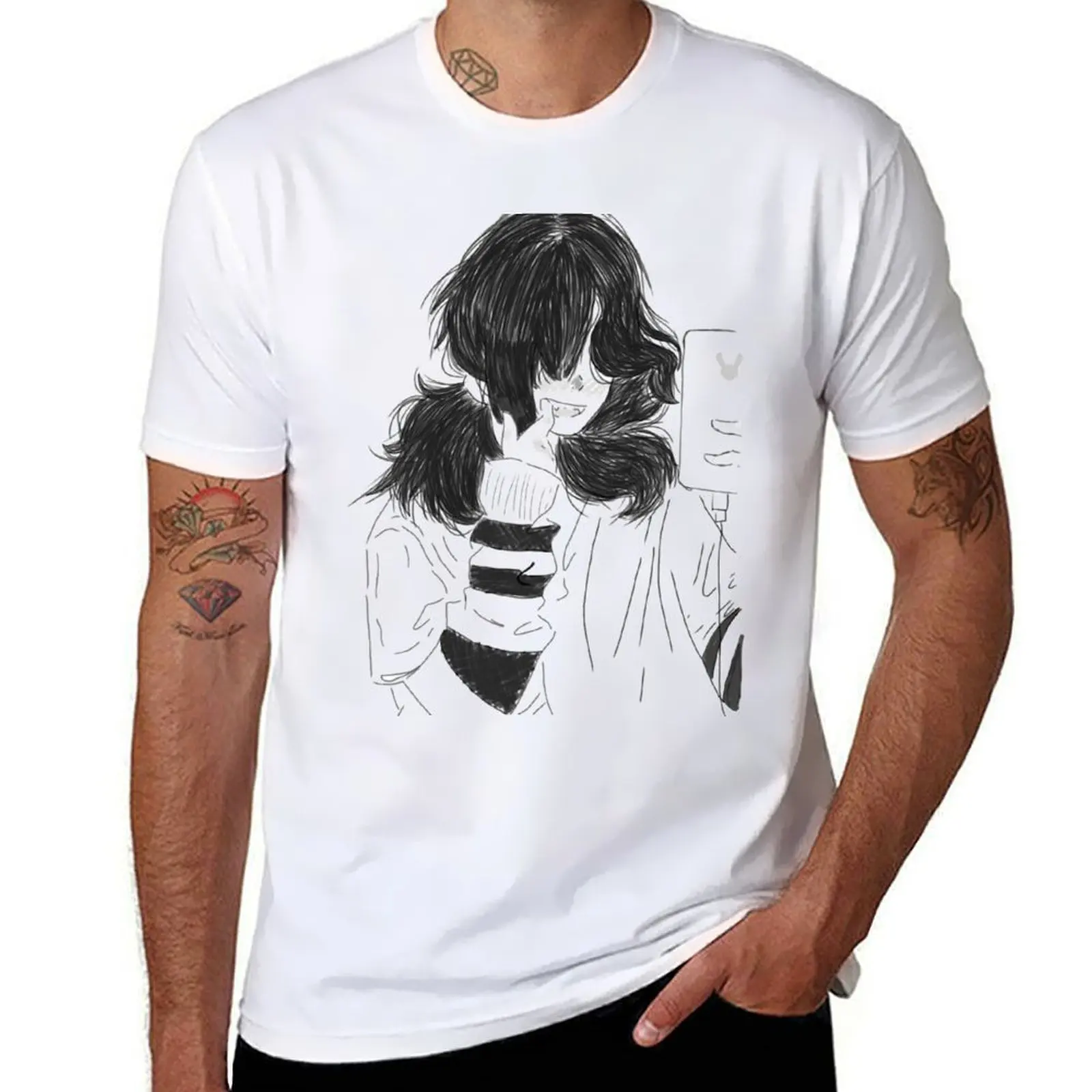 alt emo girl T-Shirt Casual Daily Graphic Tee