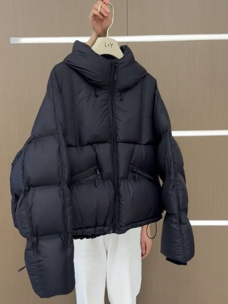 Unique ort Bla Chaqueta de plumón para mujer Invierno 2025 Nuevo abrigo de pan de tamaño pequeño con sensación de alta gama Sli Commute Sle Poliéster...