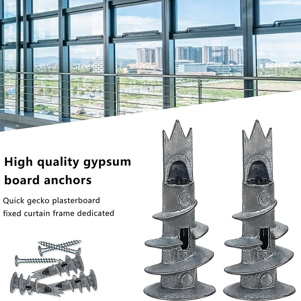 New 40 Pcs Metal Self Drive Anchor Plasterboard Dowels with Screws 4.5 x 35mm for Single-Layer and Double-Clad Plasterboar