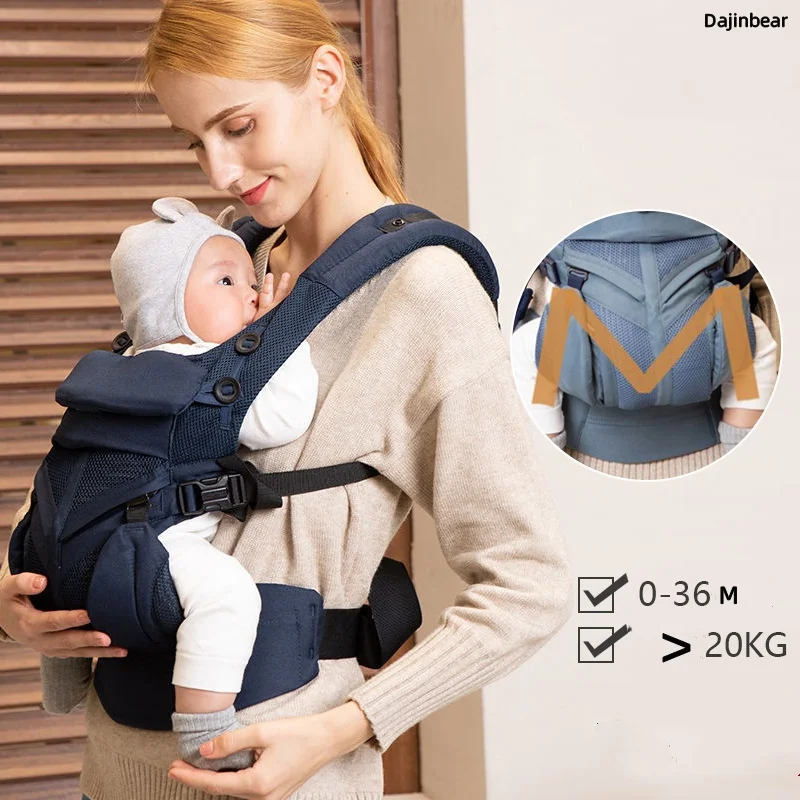 Baby Carrier Cotton Ergonomic Backpacks Holder Shoulder Waist Belt Sling Toddler Outdoor Holding Front and Back Universal