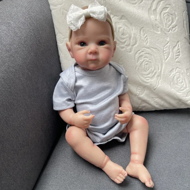 18inch Silicone Reborn Baby Doll Girl Bettie Newborn Baby Size 3D Painted Skin with Visible Veins Same As Pictures Bebe Reborn